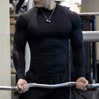 Фитнес-футболки сжатия Рашгард ММА футболки тренировки быстросохнущая FitСпортивная футболка, спортивная одежда для бега футболка с длинным рукавом для мужчин 2020