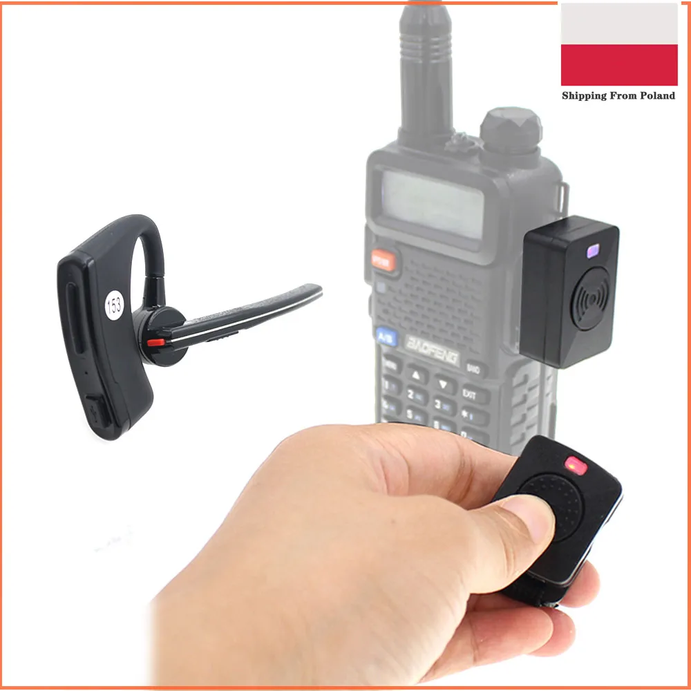 Портативная рация беспроводная гарнитура Hands free PTT с Bluetooth наушники для Baofeng