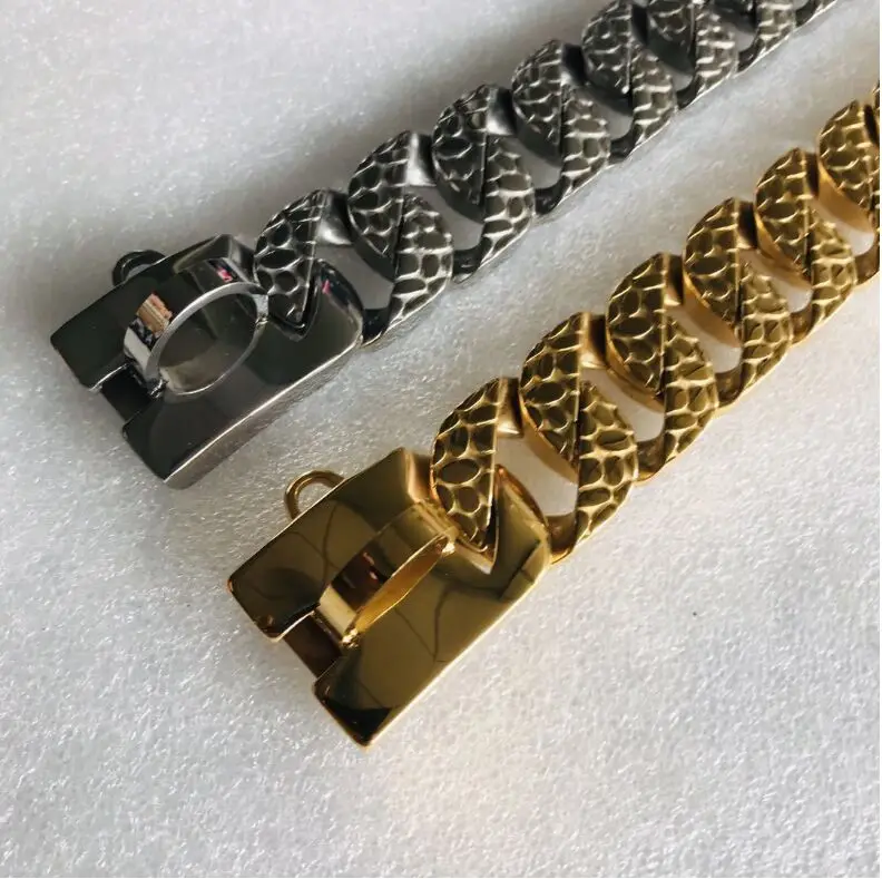 Ошейник для собак PMGPET из нержавеющей стали цепь крупных металлический