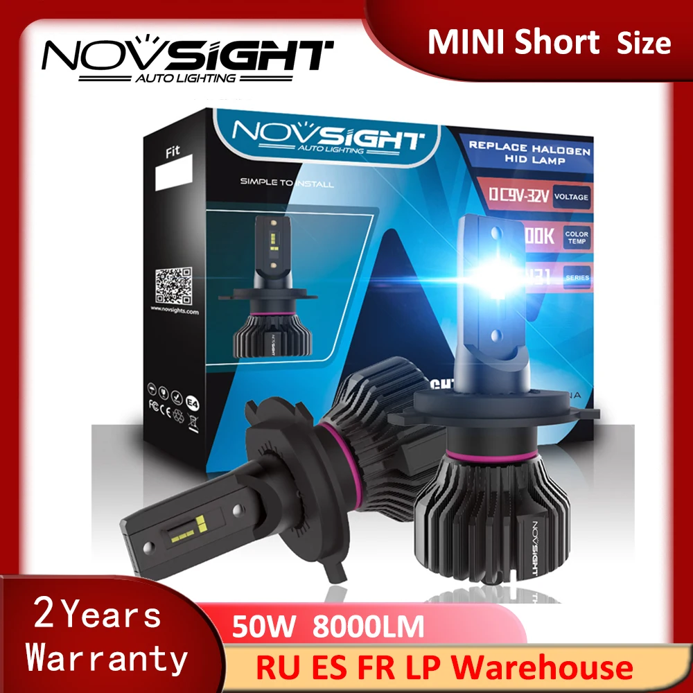 Novsight Mini h4 h7 Led 12 в высокое качество Автомобильный свет h1 hb4 hb3 h8 h11 светодиодные