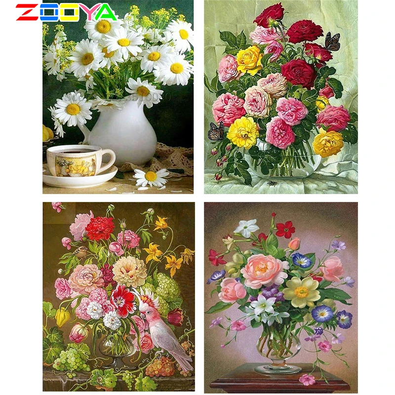 Zooya украшения для дома алмазная живопись своими руками цветок Алмазная вышивка