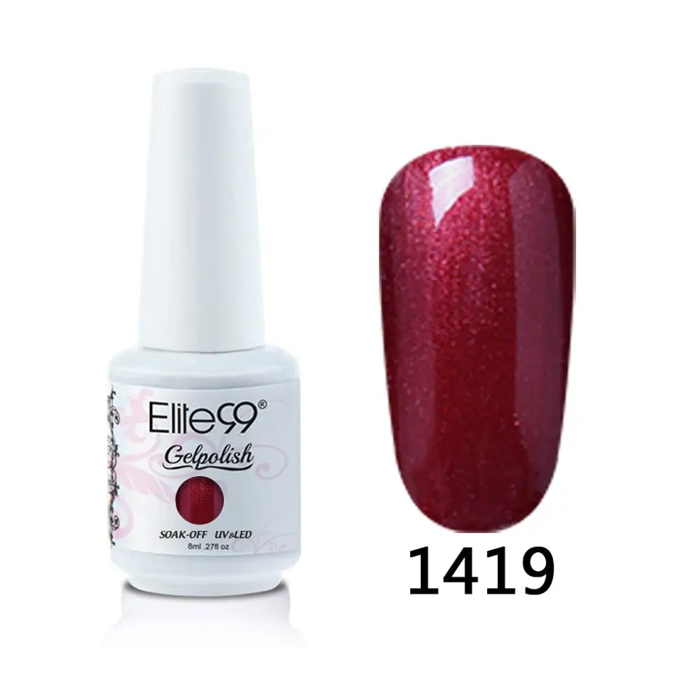 1419 Elite99 8 мл Гель-лак для ногтей Vernis Полупостоянный лак для ногтей УФ-гель лак для ногтей эмаль для маникюра Лак для ногтей - Цвет: 1419