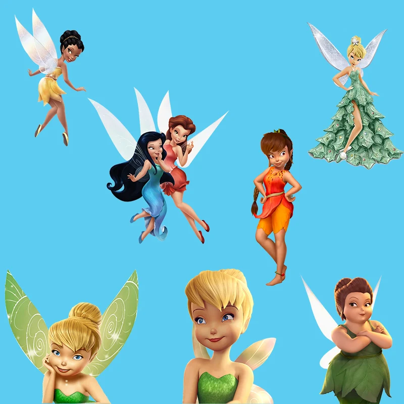 Tinker Bell плавкий патч DIY девушка утюжок теплопередачи наклейки футболки/толстовки