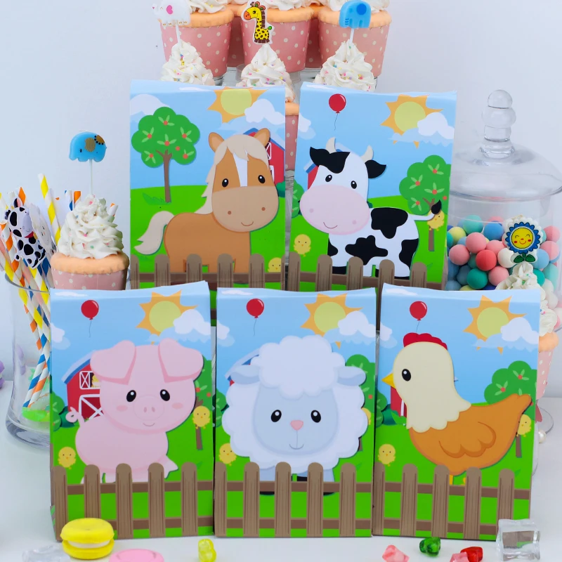 Es Paper Bag Treat Box Sheep Horse Pig Cow Event Decorations