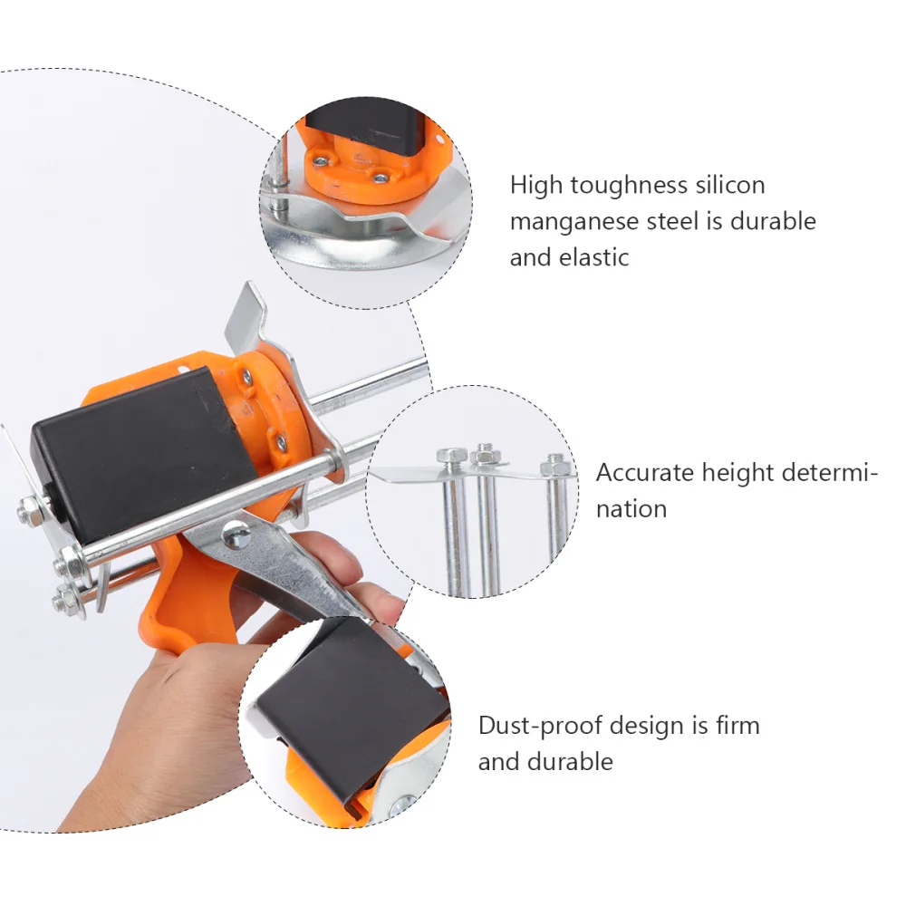 

1Pc Adjust Lifting Of High And Low Wall Brick Position Bricklayer Paste Tool Adjust Tile Anti-Dust Style(Silver Orange Yellow)