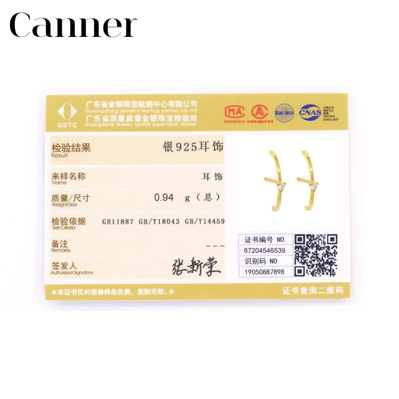 

Canner Stud Earrings For Women Line Chain Zircon 100% 925 Sterling Silver Earrings Korean Piercing pendientes Fine Jewelry W5