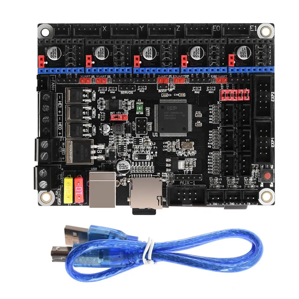 Плата управления Skr V1.3 32 бит Arm Cpu материнская плата Smoothieboard для 3D - Цена: 1 880,87 руб.
