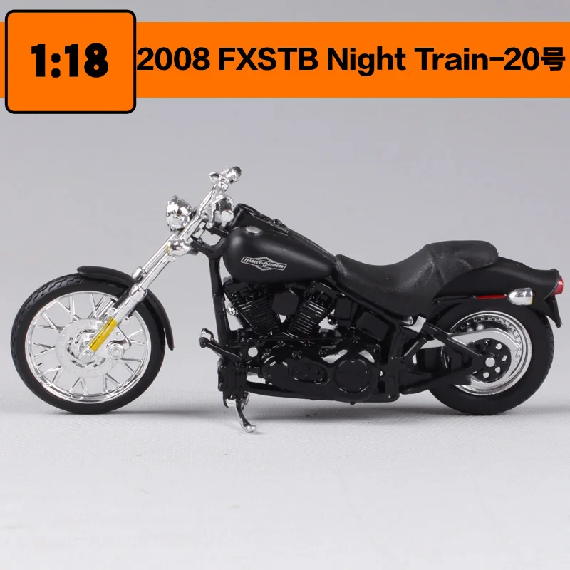Maisto 1:18 Harley Davidson 2008FXSTB Ночная тренировка мотоцикл металлическая модель игрушки