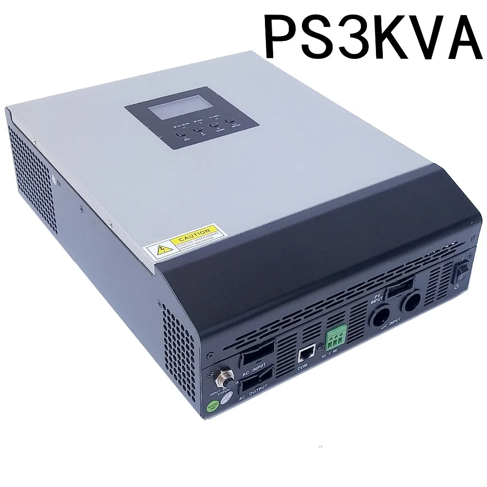 PS3KVA Чистая синусоида Инвертор Гибридный инвертор 24VDC до 220VAC с 24V50A солнечное зарядное устройство pwm контроллер и зарядное устройство переменного тока