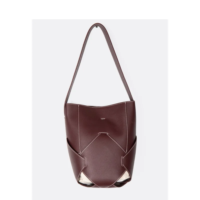 

Designer Bag Single-shoulder Handbags Creative Stitching Large-capacity Bucket Bag