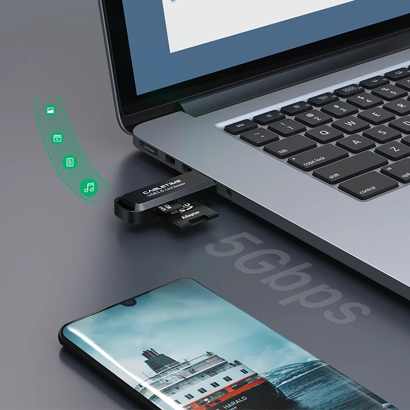 Устройство для чтения SD-карт CABLETIME USB 3 0 на Micro SD и TF 2 в 1 Внешняя память OTG адаптер