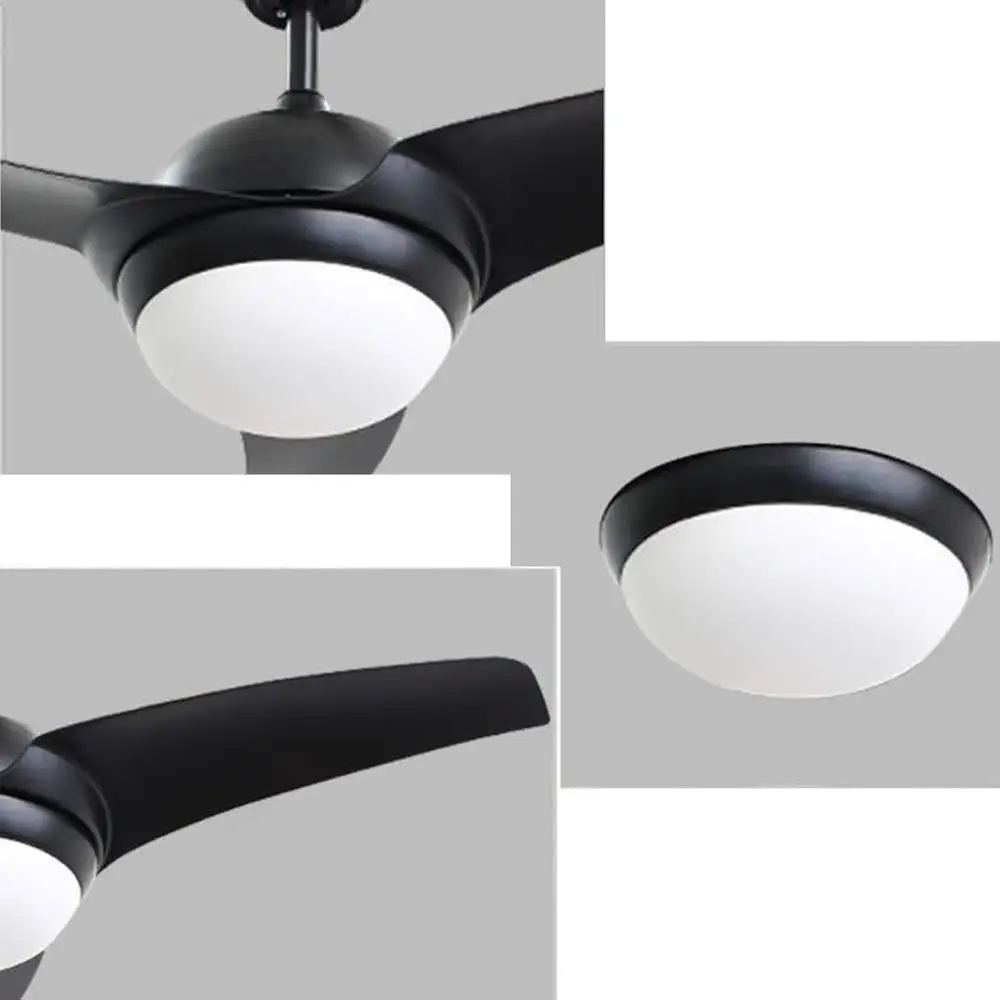 Светодиодный потолочный вентилятор Delta Wing 52 дюйма матовый черный с дистанционным