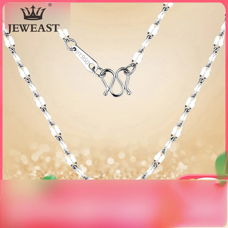 SSQY Pt950 ожерелье из чистого золота настоящая Платина твердая Золотая цепь для