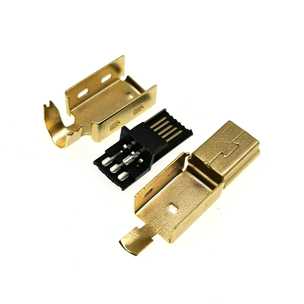 25 Комплектов позолоченных 3 в 1 Мини USB разъем 5Pin 5P Штекерный разъем|male male usb|usb in