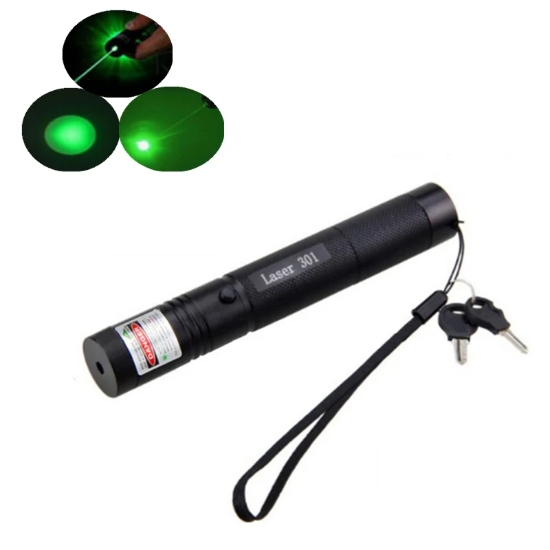 

Hunting 532nm 5mw Green Laser Sight 301 Pointer High Powerful Adjustable Focus Lazer Red Lasers Pen Burning Match (no Battery)