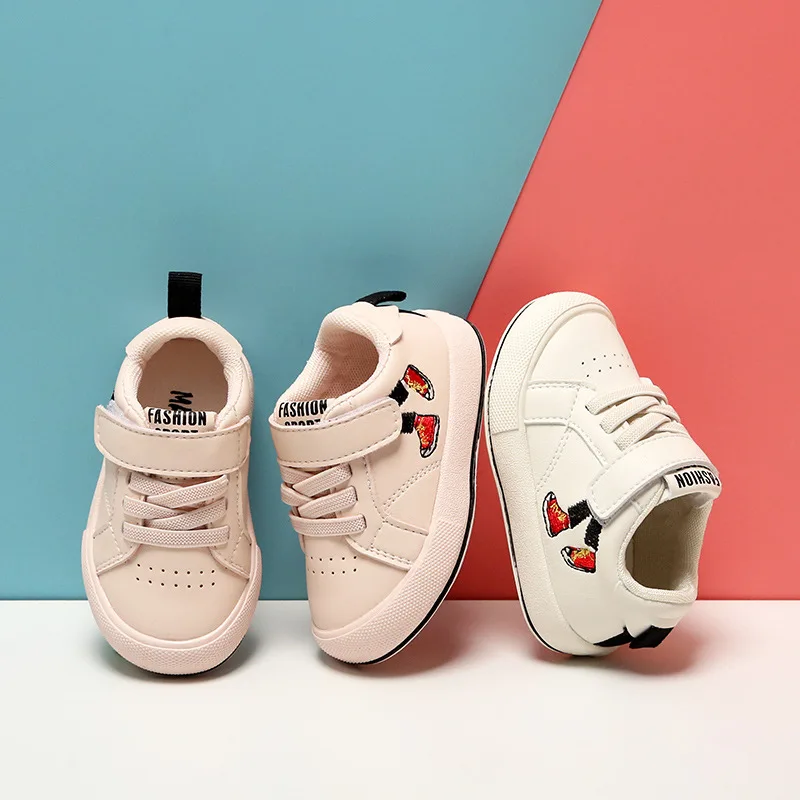 Детская обувь детская спортивная для малышей на весну и осень дышащая кожаная