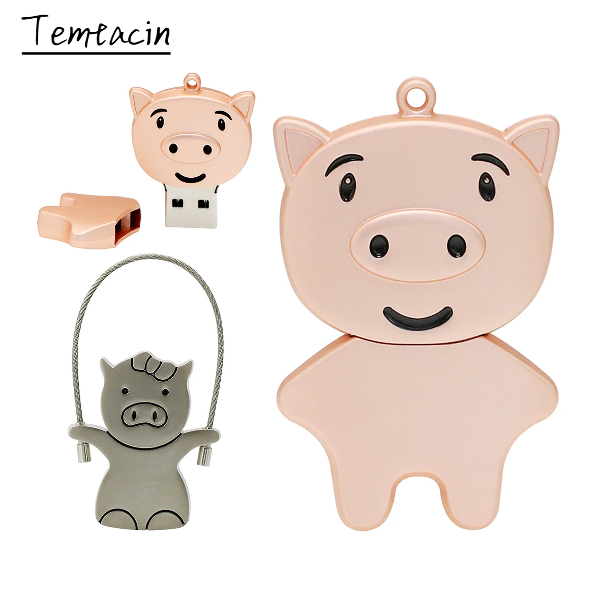 

Flash drive Metal Pig Usb Key Pen Drive 128 8 gb Personalized Pendrive 32GB 4GB 8GB 16GB 64GB Memoria Stick Gift mini Pig USB2.0