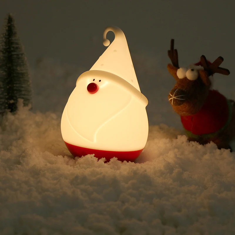 

Led Children Night Lamp For Kids Silicone USB Rechargeable Room Night Lamp Kids Bedroom Desktop Decor Ornaments Christmas Gifts
