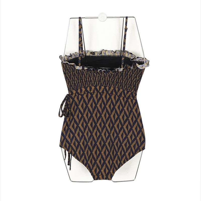 

One character shoulder small chest gathered with chest pad triangle body fitting body covering belly bathing suit swimsuit women