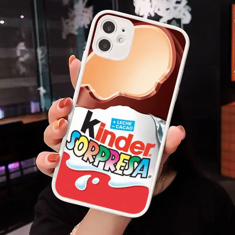 

Kinder Surprise Egg funny design Phone Cases Matte Transparent for iPhone 7 8 11 12 s mini pro X XS XR MAX Plus cover funda