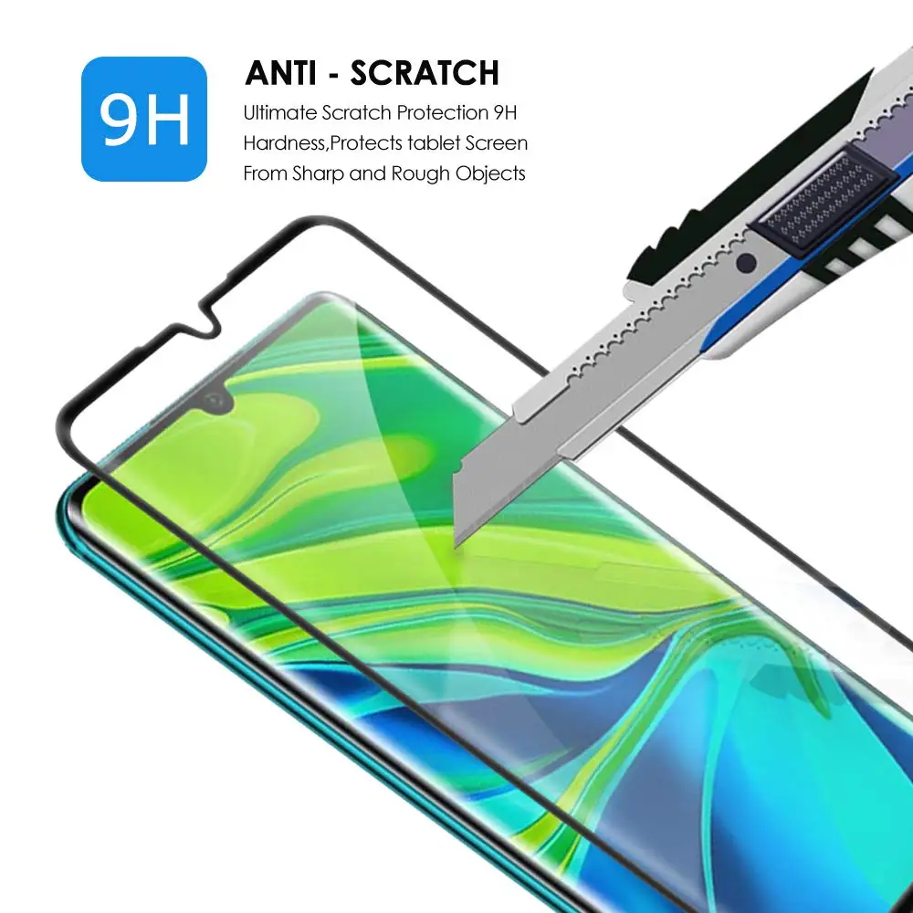 Защитное 3d стекло для Xiaomi mi note 10 cc9 pro закаленное ksiomi xaomi note10 note10pro cc9e защитная