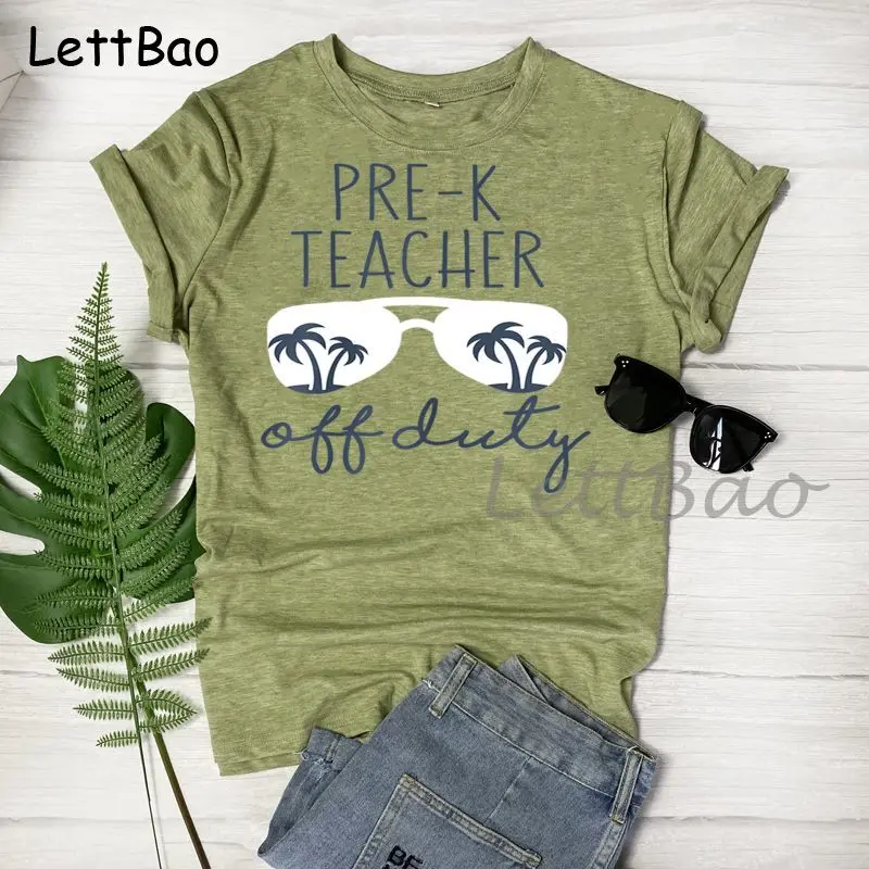 

Teacher Off Duty School Teacher Appreciation Gift Vintage Women Men's tshirt Funny Unisex T-Shirt Harajuku Cotton Tops Tee