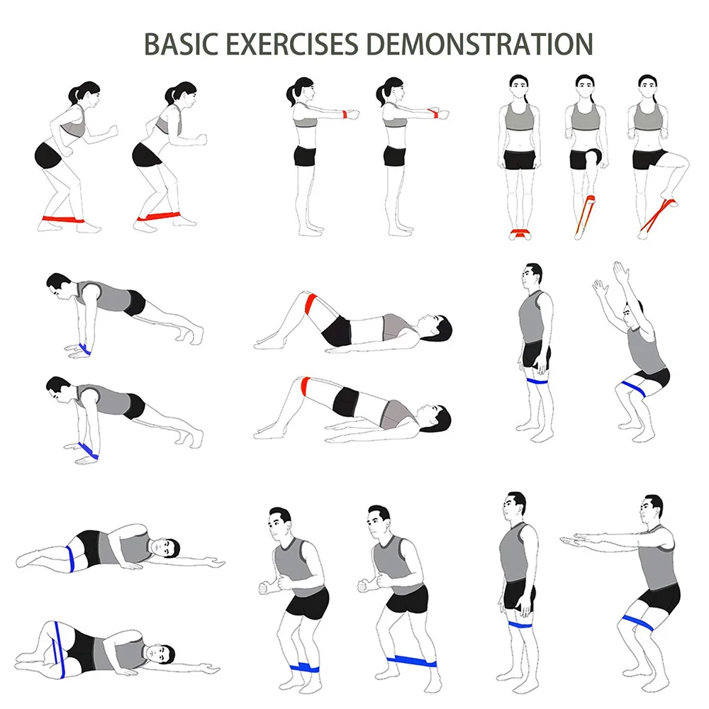 Резиновая лента латексные резинки для фитнеса занятий в спортзале йоги кросс