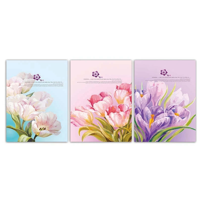 

Nordic Minimalist Colorful Flower Posters Canvas Prints Painting Wall Art Pictures for Living Room Home Decoration Unframed
