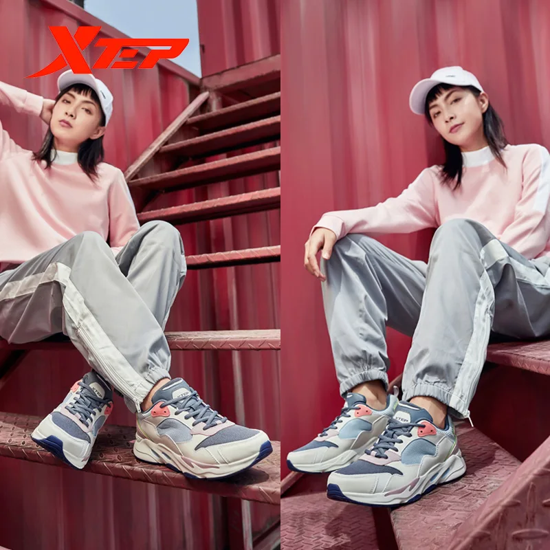 Женская Повседневная обувь Xtep белые массивные кроссовки на осень и зиму