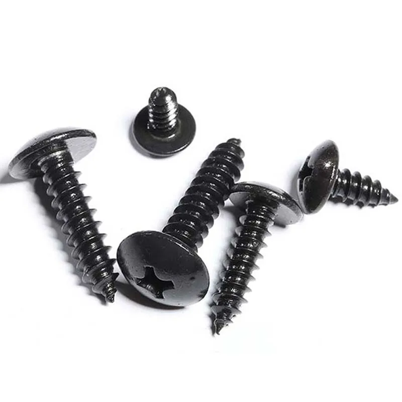 

10/50pcs Black 304 Stainless Steel Cross Phillips Large Round Truss Head Self Tapping Wood Screw M2.2 M2.9 M3.5 M3.9 M4.2 M4.8