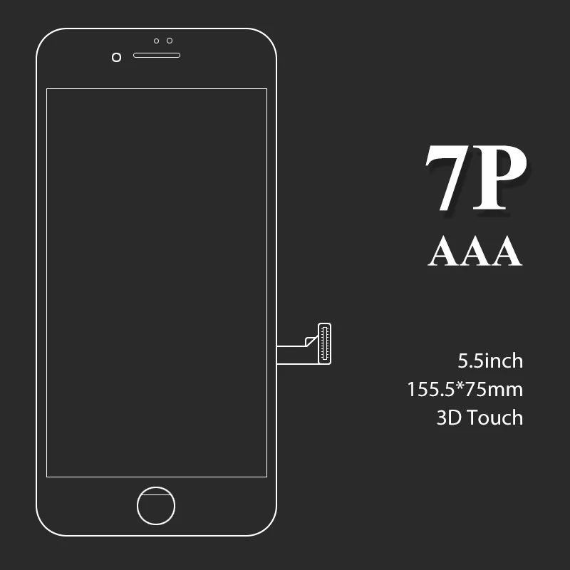 

10 шт., запасной сенсорный экран для iPhone 7 plus LCD AAA