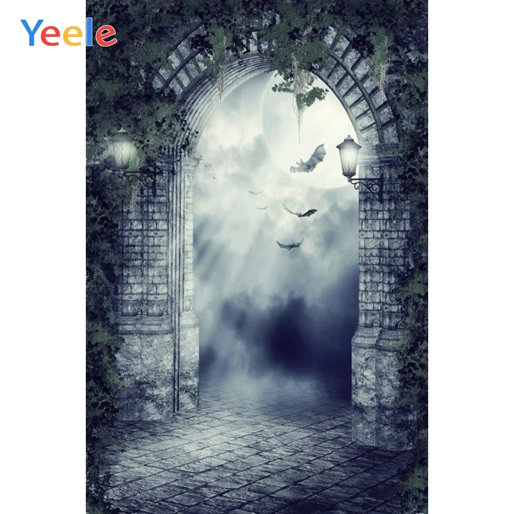 Yeele Хэллоуин Фон арочный фонарь для столба лес летучая мышь ночь дети ребенок