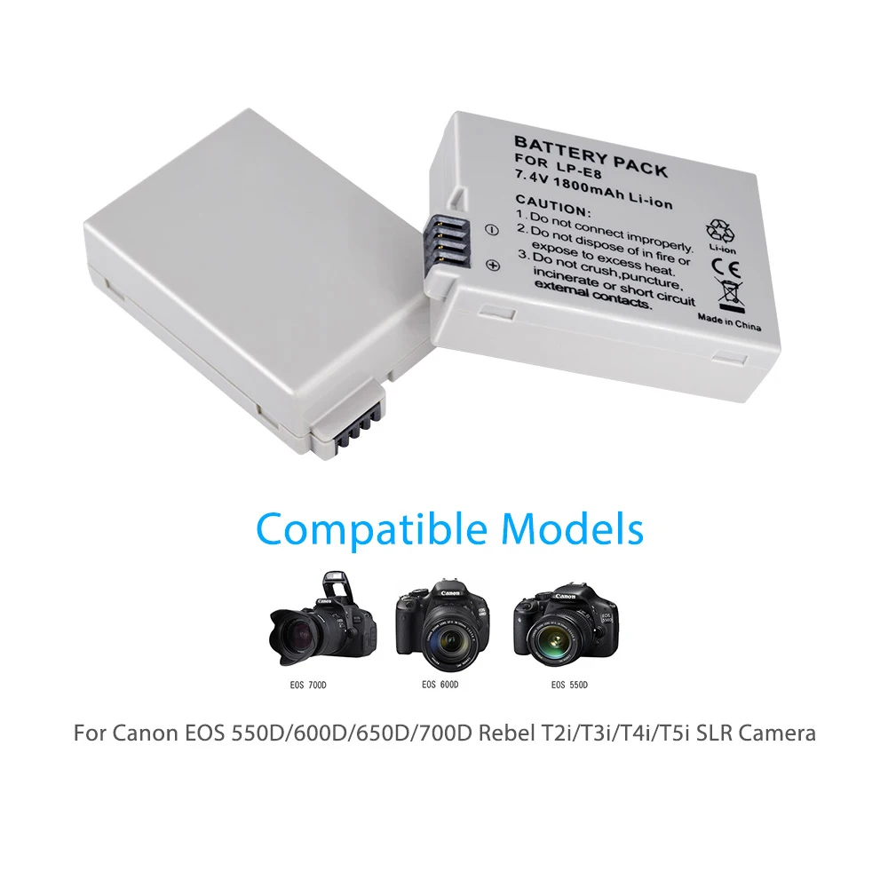 Palo 4 шт. LP-E8 батарея для камеры LP E8 + LPE8 USB умное зарядное устройство Canon EOS 550D 600D 650D 700D