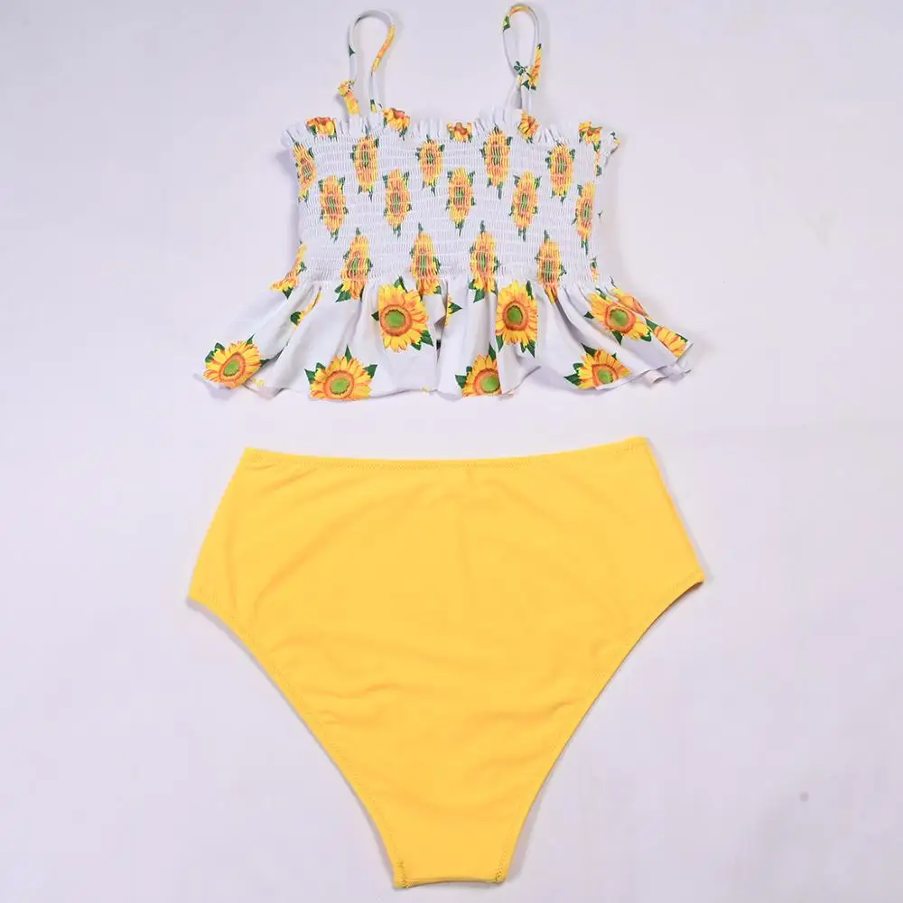 

Women bikini top ruffle 2020 bikini push up swimwear girl Print swimsuit tankini Padded Bra Beach bikini tanga monokini swimsuit