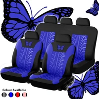 49 pcs set car universal seat cover butterfly pattern seat cushion seat protection covers car styling interior decoration