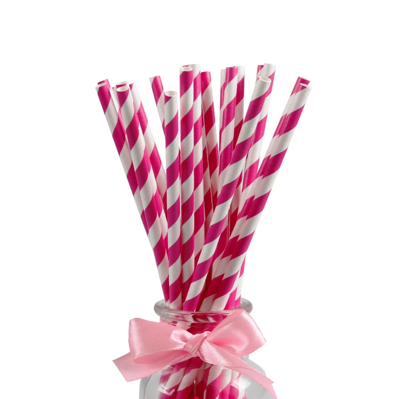 straw 25pcs 10 шт./компл. DIY Бумага чашки Свадебная вечеринка Пикник Посуда Набор одноразовых стаканчиков украшения душа ребенка Дети День рождения Пикник Красочные - Цвет: straw 25pcs