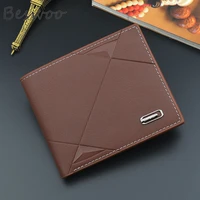 men wallet business leather billfold wallet brand luxury short slim male purses man coin money credit card holder wallets purse