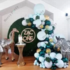 152 шт., гирлянда с воздушными шарами, дневной свет, украшение для дня рождения, свадьбы, двухслойный зеленый фон для вечеринки в честь рождения ребенка, мальчика
