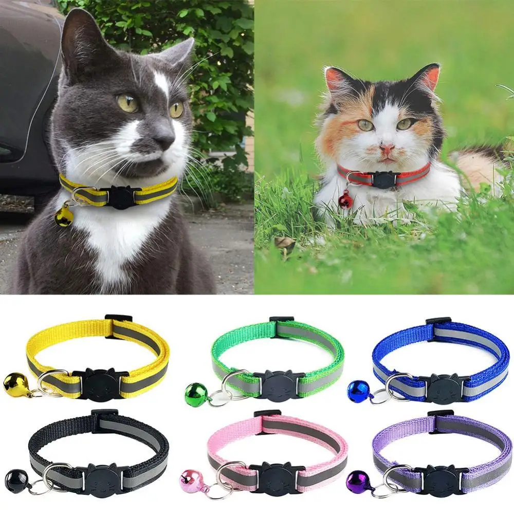 

Reflective Puppy Dog Cat Adjustable Collar Release Buckle Neck Strap Pet Supply