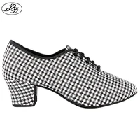 2019 sneakers women dance shoes bd latin dance standard dancing houndstooth pattern silver ladies teaching shoes