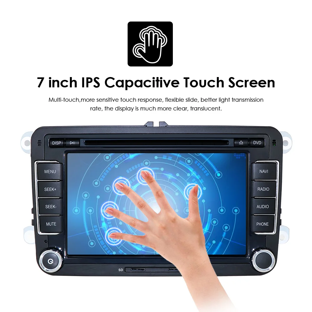 2din Android 9,0 четырехъядерный 2 ГБ 16 ГБ Автомобильный DVD для Passat CC Polo GOLF 5 6 блок EOS T5 Sharan Tiguan с GPS и RADIO BT