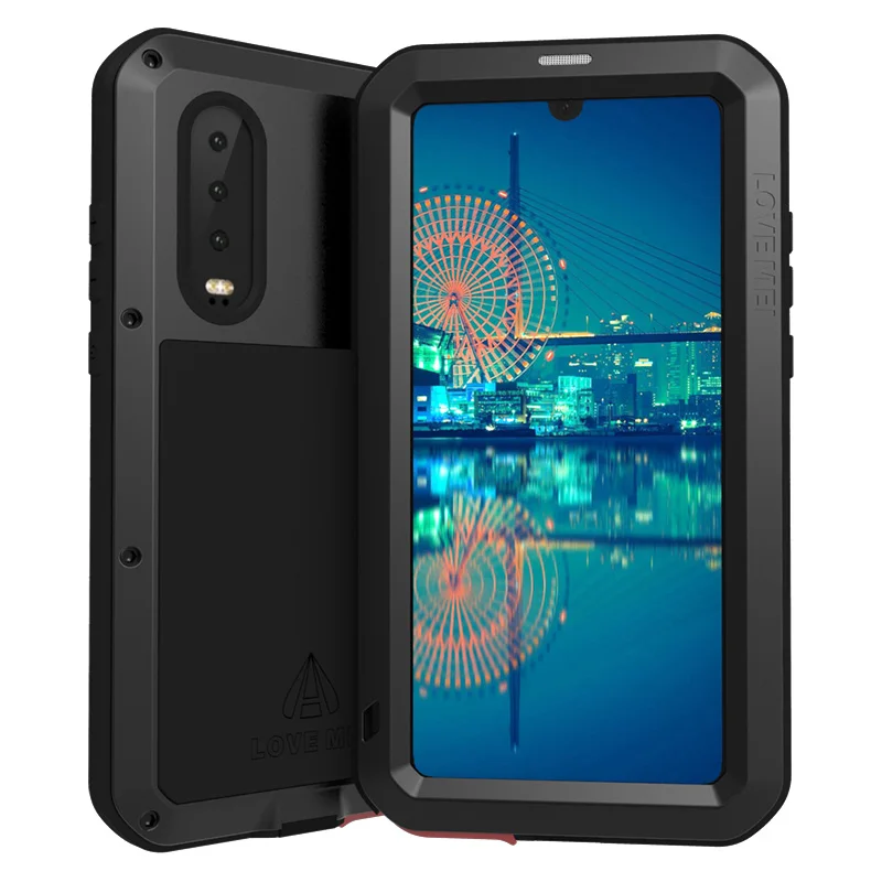 Полный металлический защитный чехол для huawei P30 Pro чехол противоударный 360 сверхмощный защитный чехол со стеклянной крышкой huawei P30Pro чехол P 30