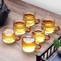 110ml high borosilicate glass tea cup with handle cup transparent heat resistant beer mug coffee wine cup kitchen tool durable