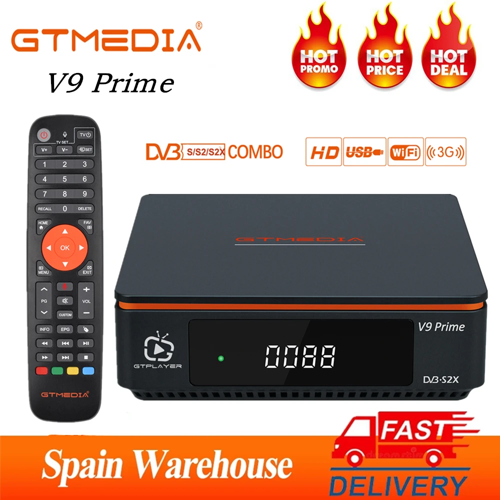 

GTmedia V9 Prime Satellite Receiver DVB-S2X/S2 1080P Built-in WiFi TV Box Freesat Decoder FAT Receiver support CCAM ip tv