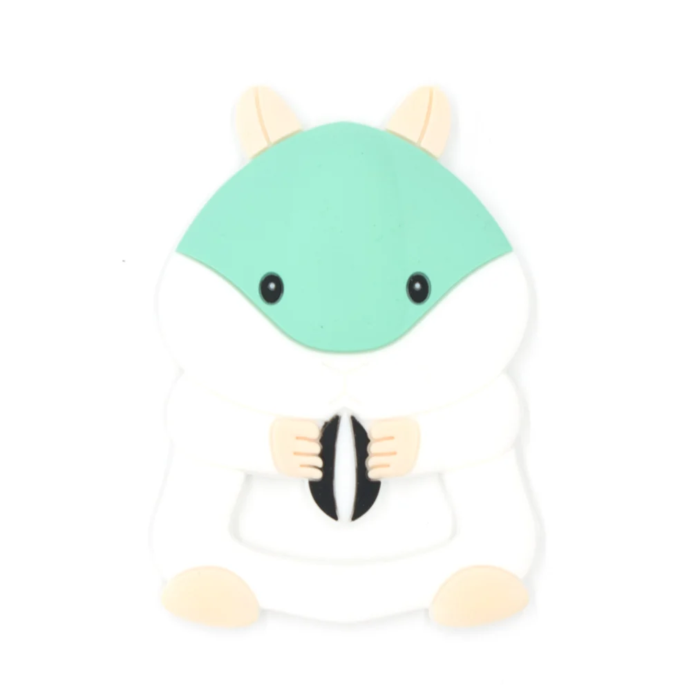 turqouise squirrel Коала медведь овца Силиконовые Прорезыватели Животных прорезыватели для зубов динозавры зубное кольцо-Радуга ребенок мультфильм цепочка для прорезывания зубов Mordedor - Цвет: turqouise squirrel