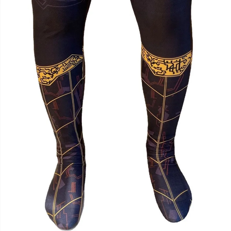 Костюм для косплея Marvel Человек-паук 3 костюм из черного золота детей и взрослых