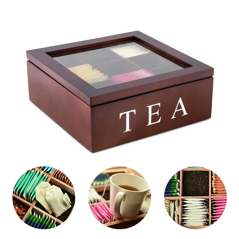 Деревянная коробка для чая из натурального бамбука сумка органайзер чехол