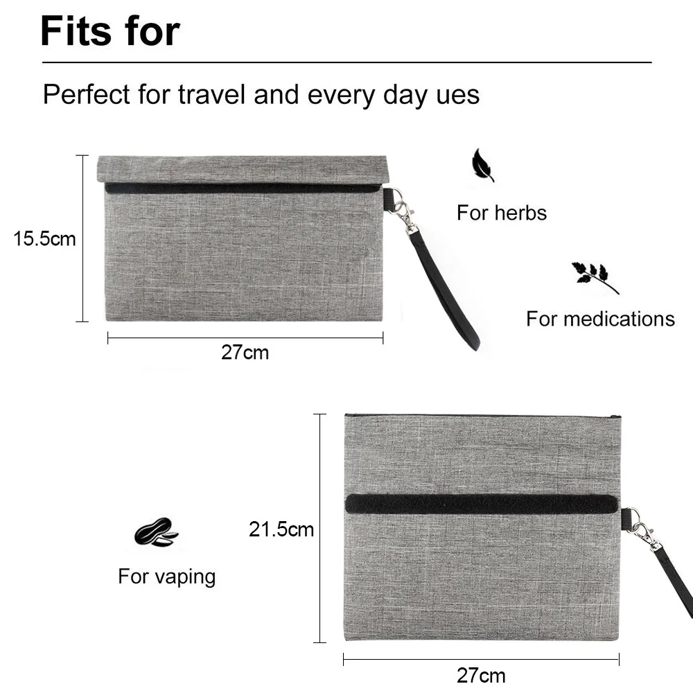 Мешок для хранения табачных сорняков с защитой от запаха на липучке 6x11
