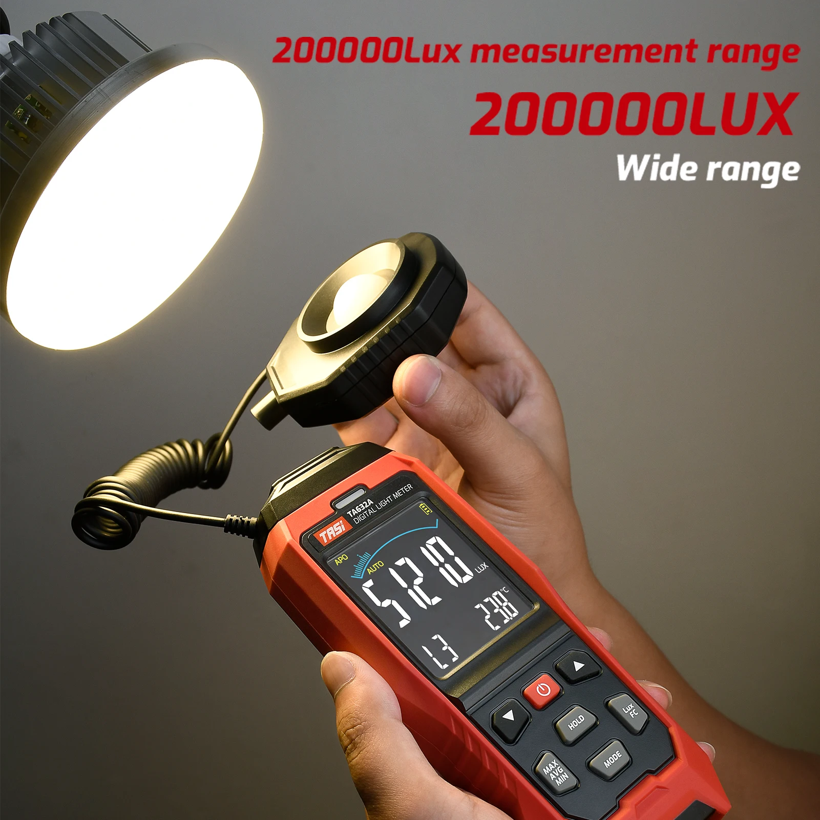 TASI TA632A Mini Digital Lux Meter LCD Light Handheld Luminometer Photometer Luxmeter 0-200000 | Инструменты