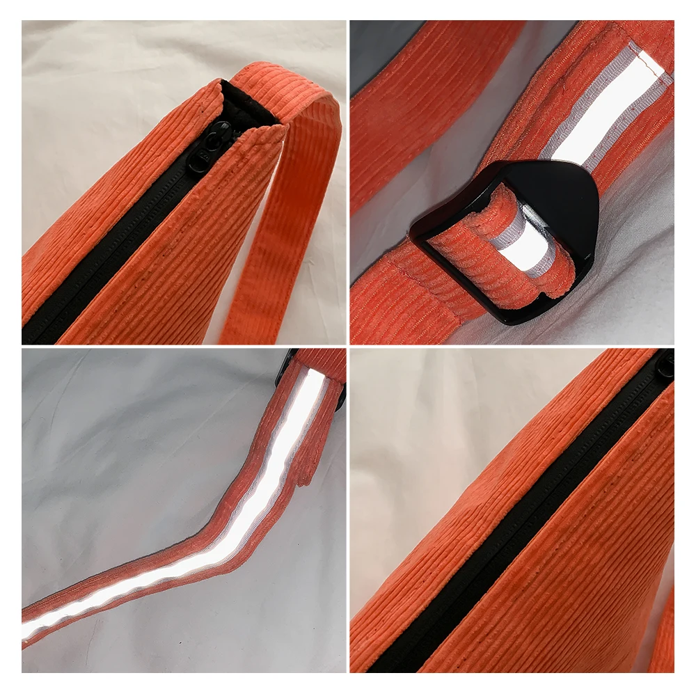 Вельветовая поясная сумка для женщин дизайнерская холщовая забавная модная